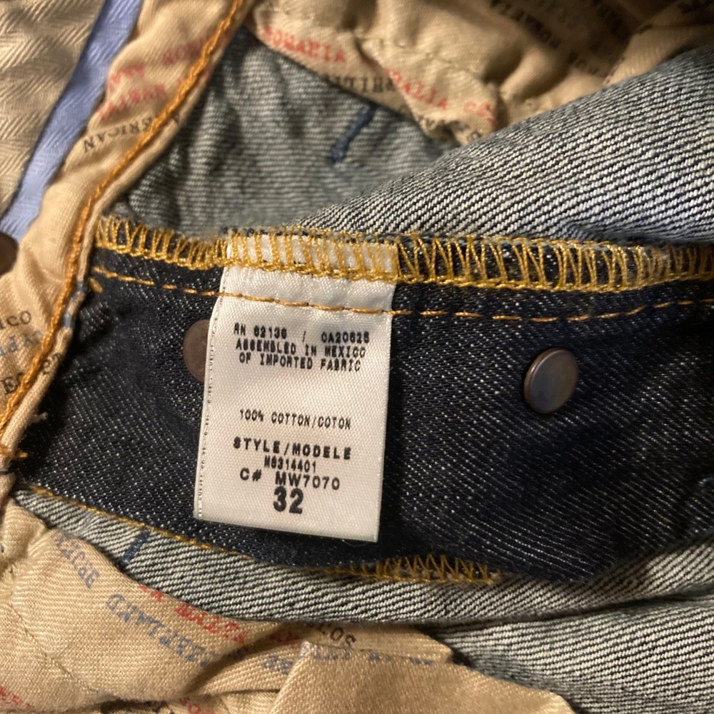 Guess Premium Pasadena Straight Leg Jeans Mens 32 Dark Wash Indigo Streetwear - Picture 8 of 9
